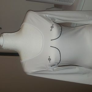 New! White dress with boob outline Large